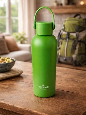 kate spade Bright Green Stainless Steel Bottle with Carry Handle